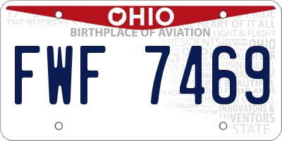 OH license plate FWF7469