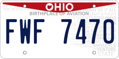 OH license plate FWF7470