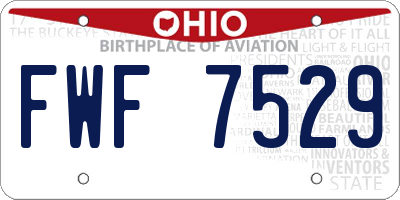 OH license plate FWF7529