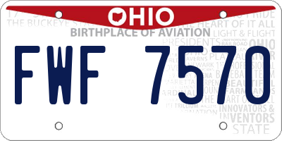 OH license plate FWF7570