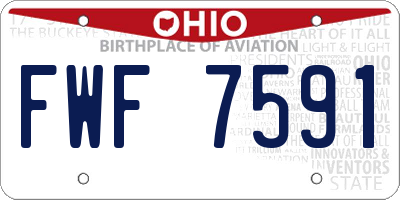 OH license plate FWF7591