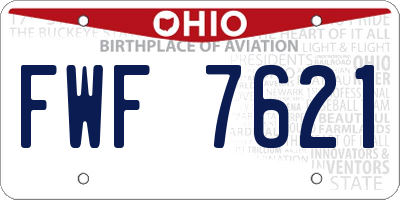 OH license plate FWF7621