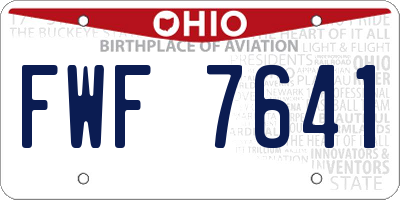 OH license plate FWF7641