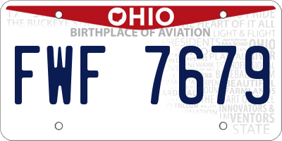 OH license plate FWF7679