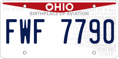OH license plate FWF7790