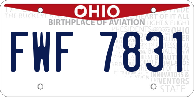 OH license plate FWF7831