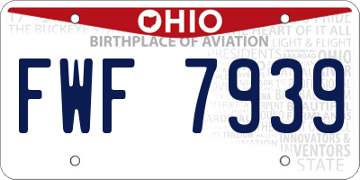 OH license plate FWF7939