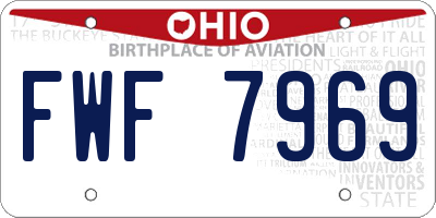 OH license plate FWF7969