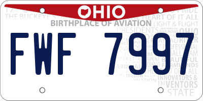 OH license plate FWF7997