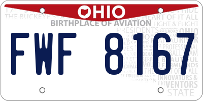 OH license plate FWF8167