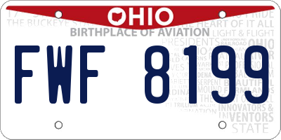 OH license plate FWF8199