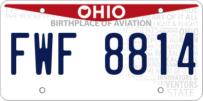 OH license plate FWF8814