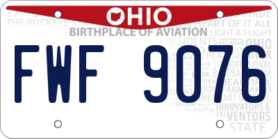 OH license plate FWF9076