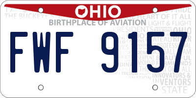 OH license plate FWF9157