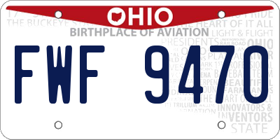 OH license plate FWF9470
