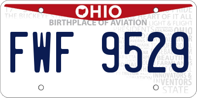 OH license plate FWF9529