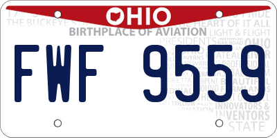 OH license plate FWF9559
