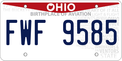 OH license plate FWF9585