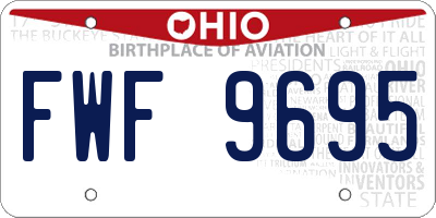OH license plate FWF9695