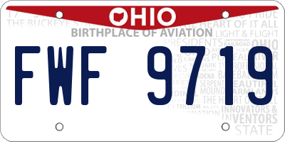 OH license plate FWF9719