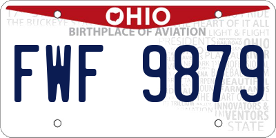 OH license plate FWF9879