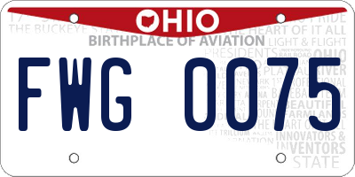 OH license plate FWG0075