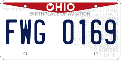 OH license plate FWG0169