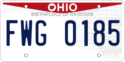 OH license plate FWG0185