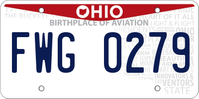 OH license plate FWG0279
