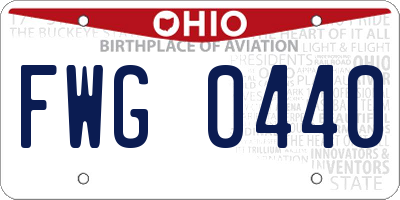 OH license plate FWG0440