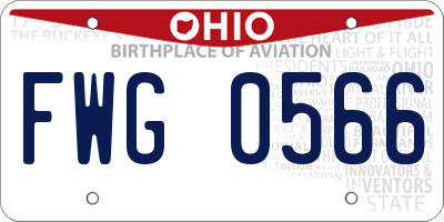 OH license plate FWG0566