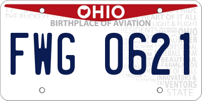 OH license plate FWG0621