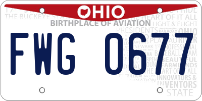 OH license plate FWG0677