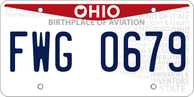 OH license plate FWG0679