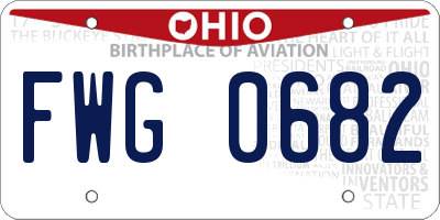OH license plate FWG0682