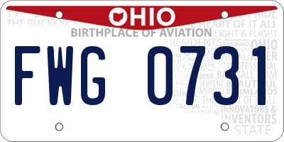 OH license plate FWG0731