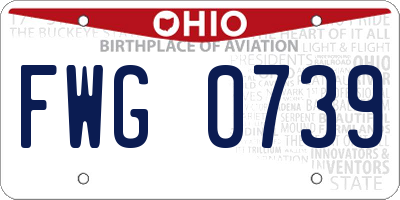 OH license plate FWG0739
