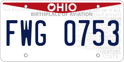 OH license plate FWG0753