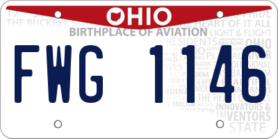 OH license plate FWG1146