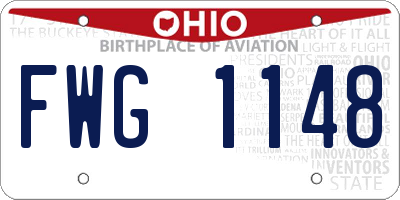 OH license plate FWG1148