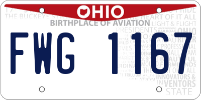 OH license plate FWG1167