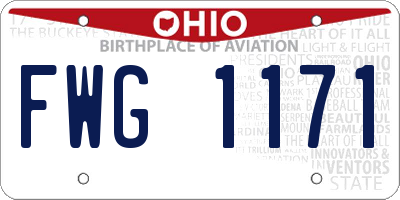 OH license plate FWG1171