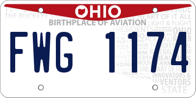 OH license plate FWG1174