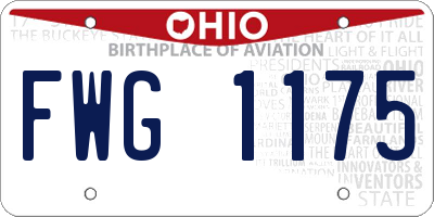 OH license plate FWG1175