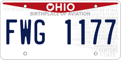 OH license plate FWG1177