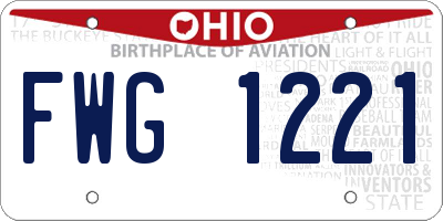 OH license plate FWG1221