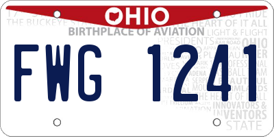 OH license plate FWG1241