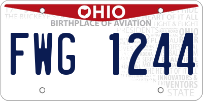 OH license plate FWG1244