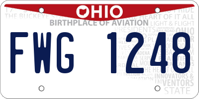 OH license plate FWG1248