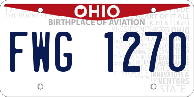 OH license plate FWG1270